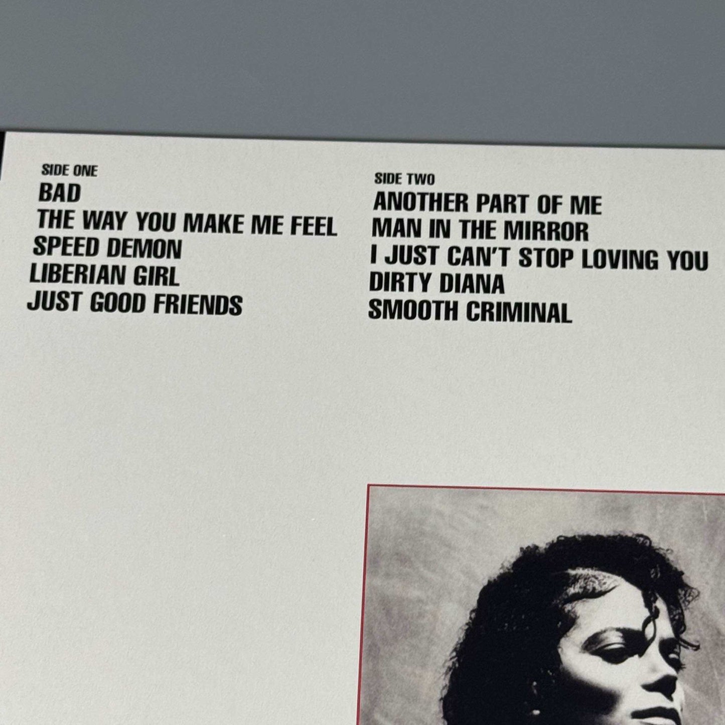 Bad by Michael Jackson Vinyl Record LP