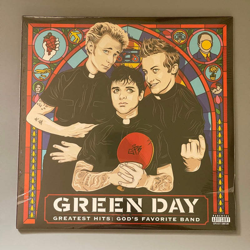 Greatest Hits: God’s Favorite Band by Green Day Vinyl Record LP