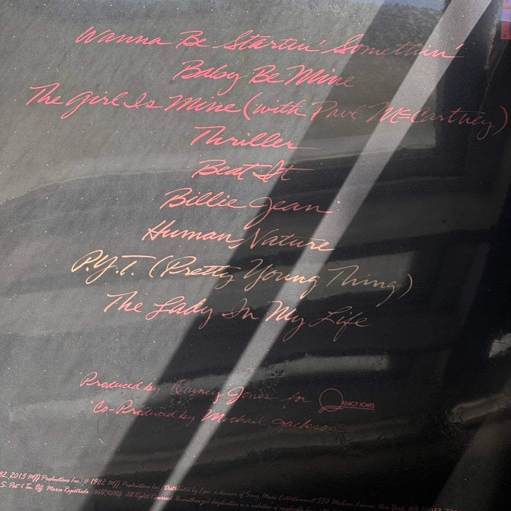 Thriller by Michael Jackson Vinyl Record LP