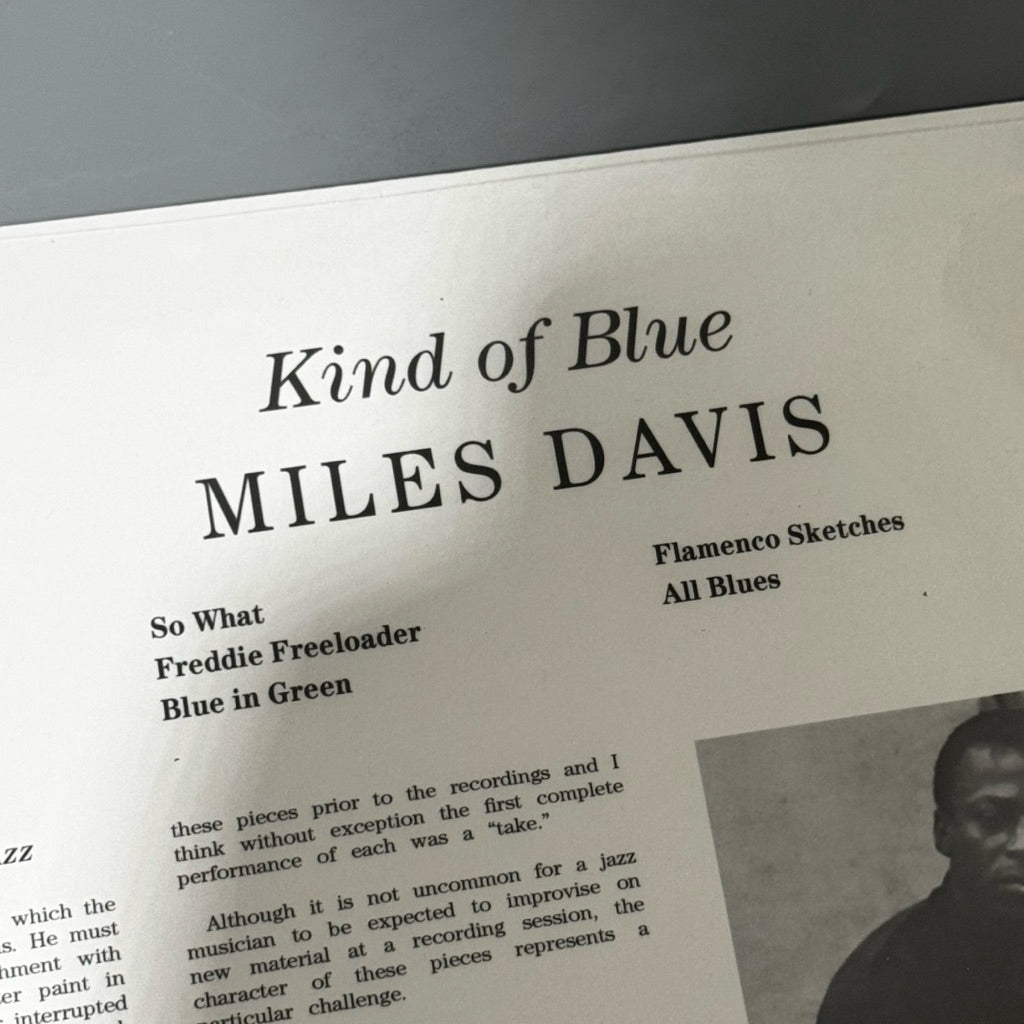 Kind of Blue by Miles Davis Black Vinyl Record LP