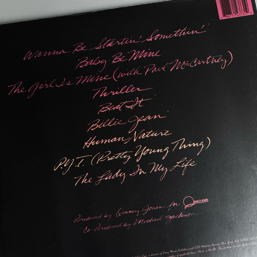 Thriller by Michael Jackson Vinyl Record LP