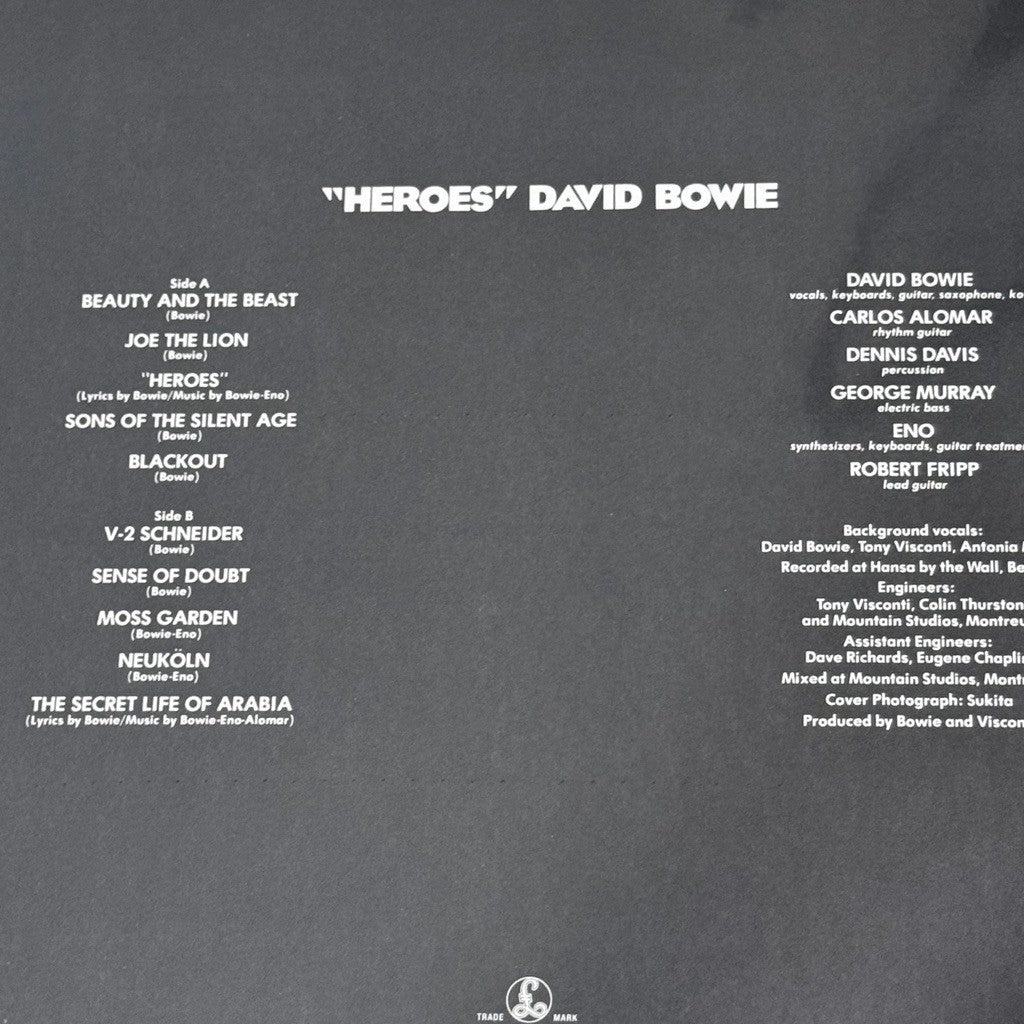 Heroes by David Bowie Vinyl Record LP