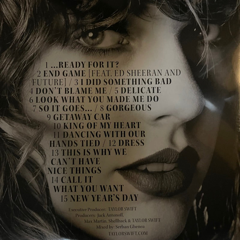 Reputation by Taylor Swift Vinyl Record LP