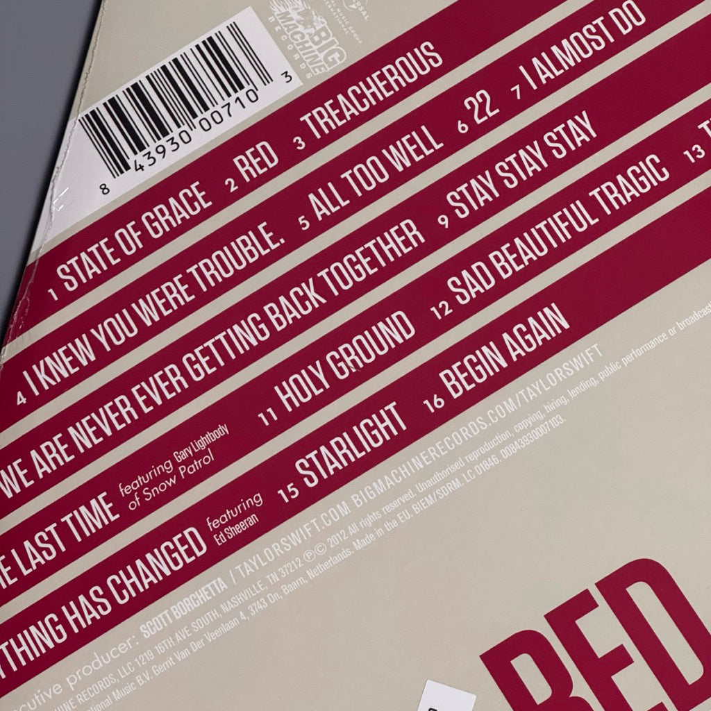 Red by Taylor Swift Vinyl Record LP