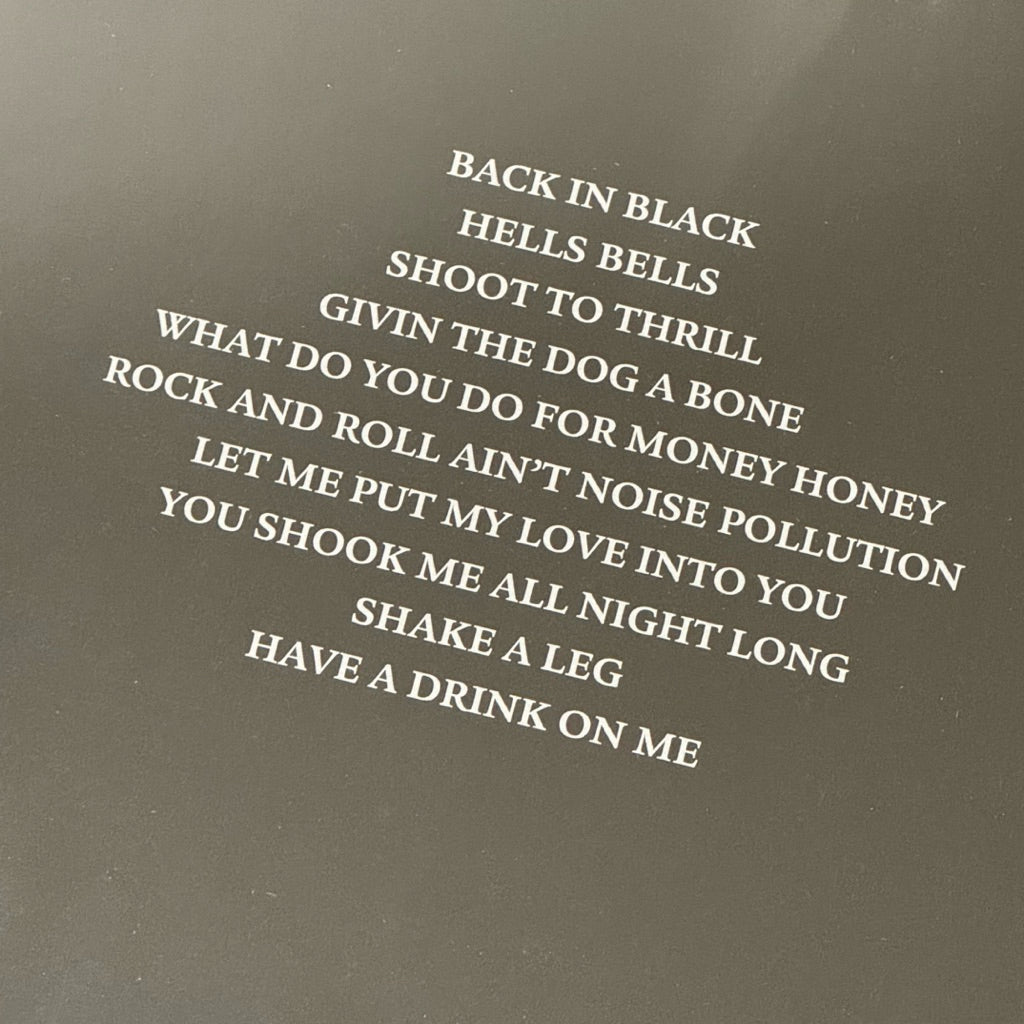 Back in Black by AC/DC Vinyl Record LP