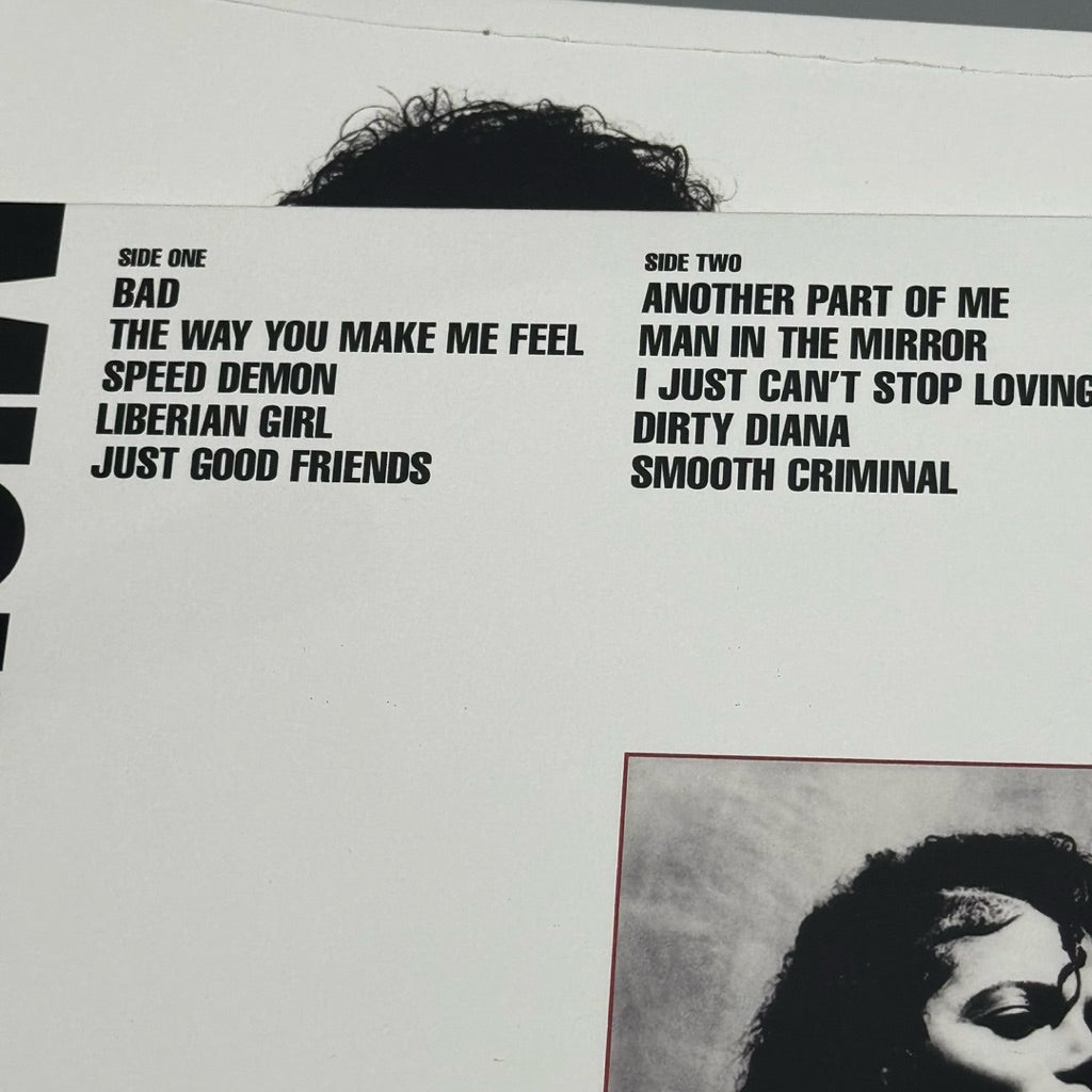 Bad by Michael Jackson Vinyl Record LP